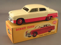 50's Dinky Ford Fordor LOW LINE RED/CREAM MINT/BOX ABSOLUTELY PRISTINE ORIGINAL CRISP MINT MODEL AND BOX